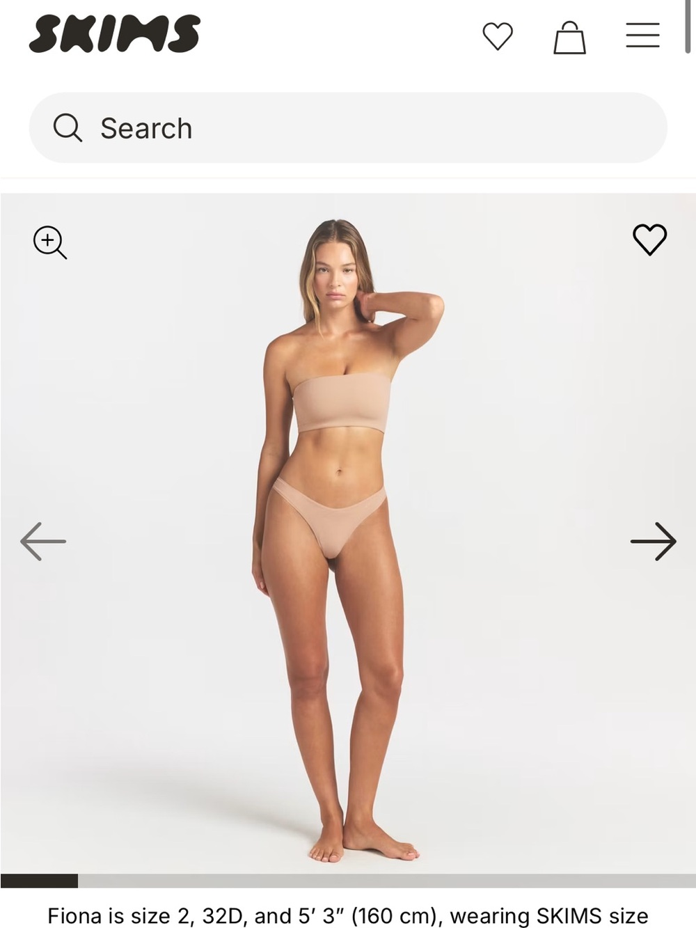 SKIMS Nude Bandeau Bra